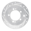 DFC 94-07 Chrysler Sebring Rear Left Drilled & Slotted Silver Brake Rotor