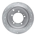DFC 94-07 Chrysler Sebring Rear Left Drilled & Slotted Silver Brake Rotor