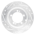 DFC 94-07 Chrysler Sebring Rear Right Drilled & Slotted Silver Brake Rotor