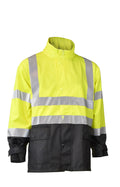 HIGH VISIBILITY RAINWEAR JACKET GREEN / BLACK MED