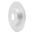 DFC 11-16 Scion TC Rear Right Drilled & Slotted Silver Brake Rotor