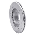DFC 89-96 Nissan 240SX Front Right Drilled & Slotted Silver Brake Rotor
