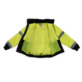 CLASS 3 TWOINONE HIGH VISIBILITY BOMBER SAFETY JACKET GREEN/BLACK BOTTOM LAR