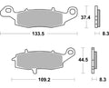 Brembo OE 99-04 Kawasaki ZR-7 Left 750cc Brake Pad - Rear