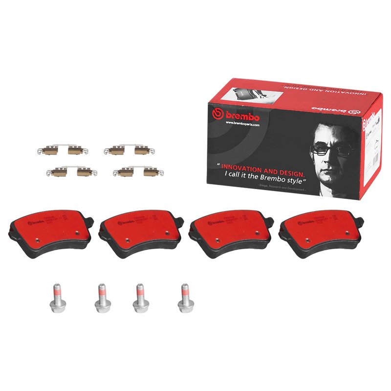 Brembo 09-16 Audi A4/A4 Quattro/10-14 A5/2009 S5 Rear Premium NAO Ceramic OE Equivalent Pad