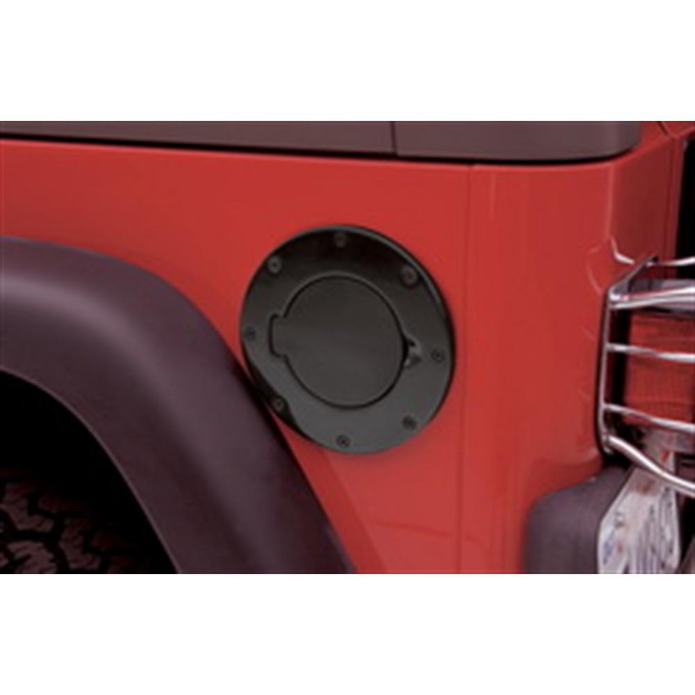 9706 WRANGLER (TJ/LJ) GAS COVER BILLET STYLE GLOSS BLACK
