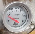 GAUGE OIL PRESSURE 2 5/8IN 80PSI ELECTRIC MARINE SILVER