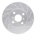 R1 00-05 Toyota MR2 Spyder Front Right Drilled & Slotted Silver Brake Rotor