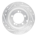 R1 Concepts Brake Rotor Drilled and Slotted Silver Fits Chrysler Sebring