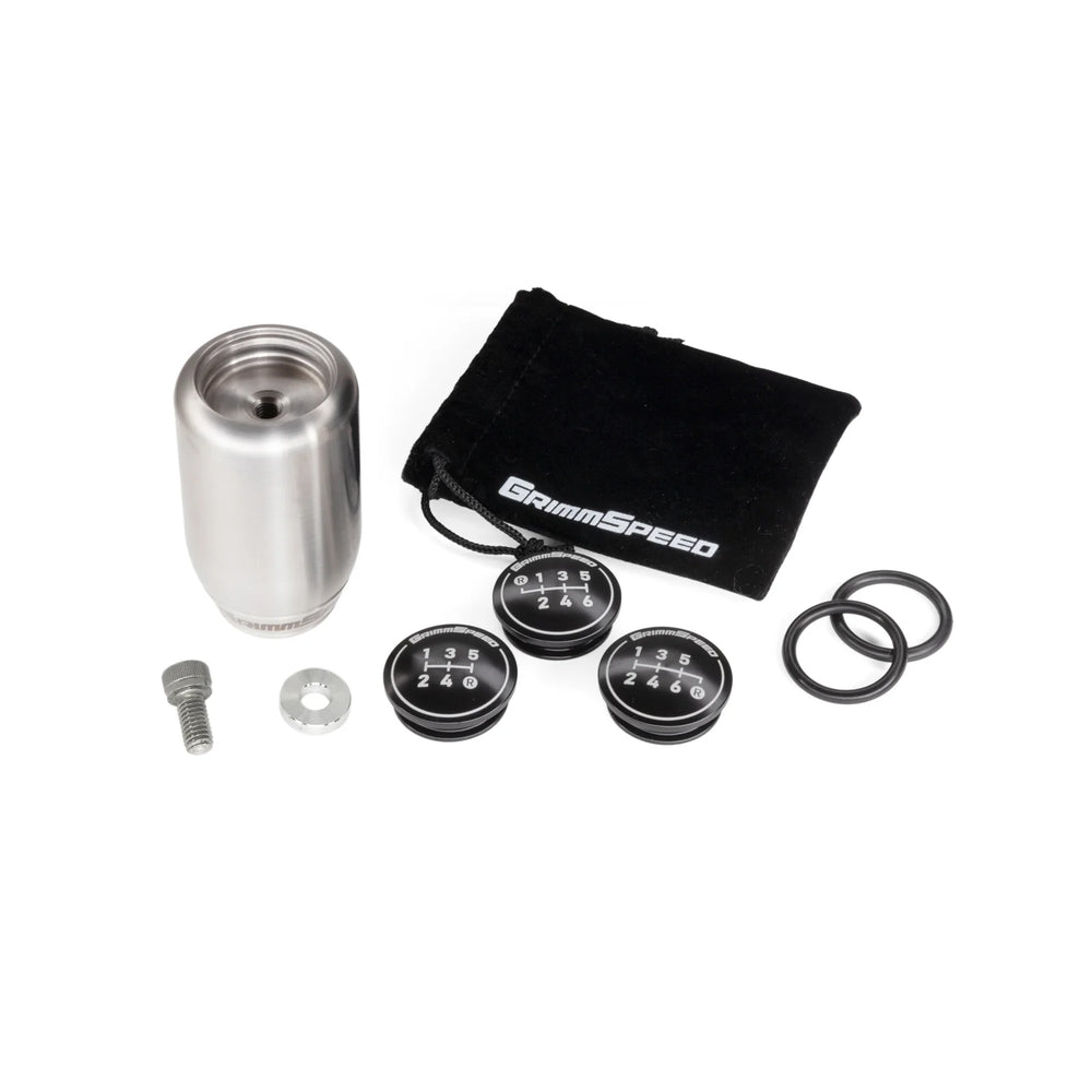 GrimmSpeed Swap-Top Weighted Shift Knob - Piston Stainless Steel