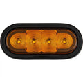 6 INCH LED OVAL STROBE LIGHT WITH AMBER LEDS AND AMBER LENS