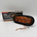 6 INCH LED OVAL STROBE LIGHT WITH AMBER LEDS AND AMBER LENS