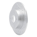 R1 2016-2025 Honda HR-V Rear Right Drilled & Slotted Silver Brake Rotor