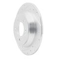DFC 14-23 Hyundai Kona Rear Left Drilled & Slotted Silver Brake Rotor