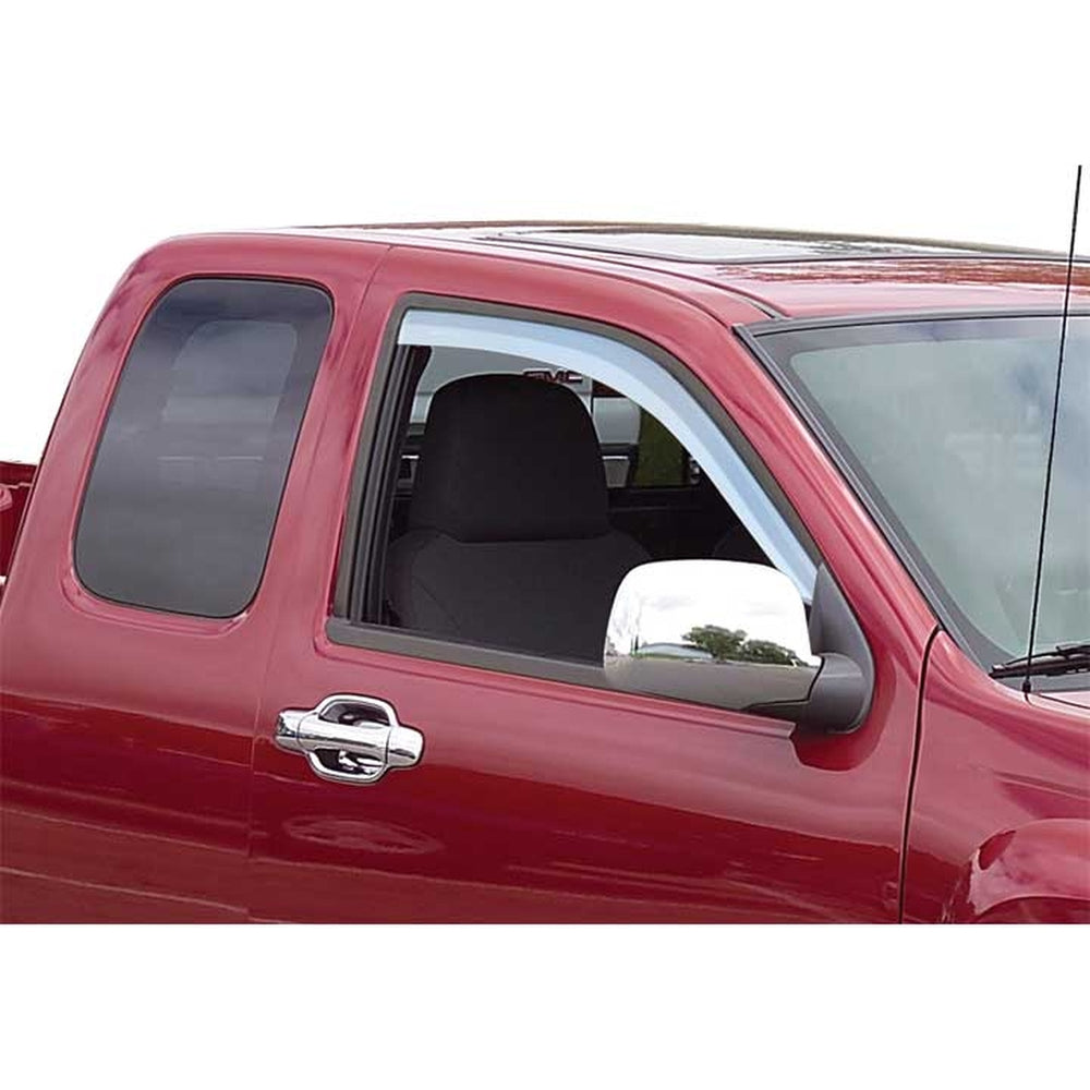 0412 COLORADO/CANYON EXT/CREW(2 PC FRONT ONLY) CHROME WINDOW VISOR