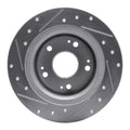 DFC 05-22 Acura ILX Rear Right Drilled & Slotted Silver Brake Rotor