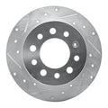 R1 Concepts Brake Rotor Drilled and Slotted Silver Fits Hyundai Tiburon