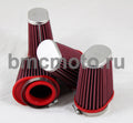 BMC Conical Carburetor Filter w/Chrome Top - Left 55mm Inlet / 120mm H
