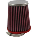 BMC Conical Carburetor Filter w/Chrome Top - Right 55mm Inlet / 120mm H