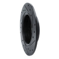 R1 2016-2025 Honda Civic Coupe Rear Left Drilled & Slotted Black Brake Rotor