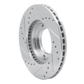 DFC 84-95 Toyota Pickup Front Right Drilled & Slotted Silver Brake Rotor