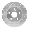 DFC 08-18 Pontiac Vibe Rear Left Drilled & Slotted Silver Brake Rotor
