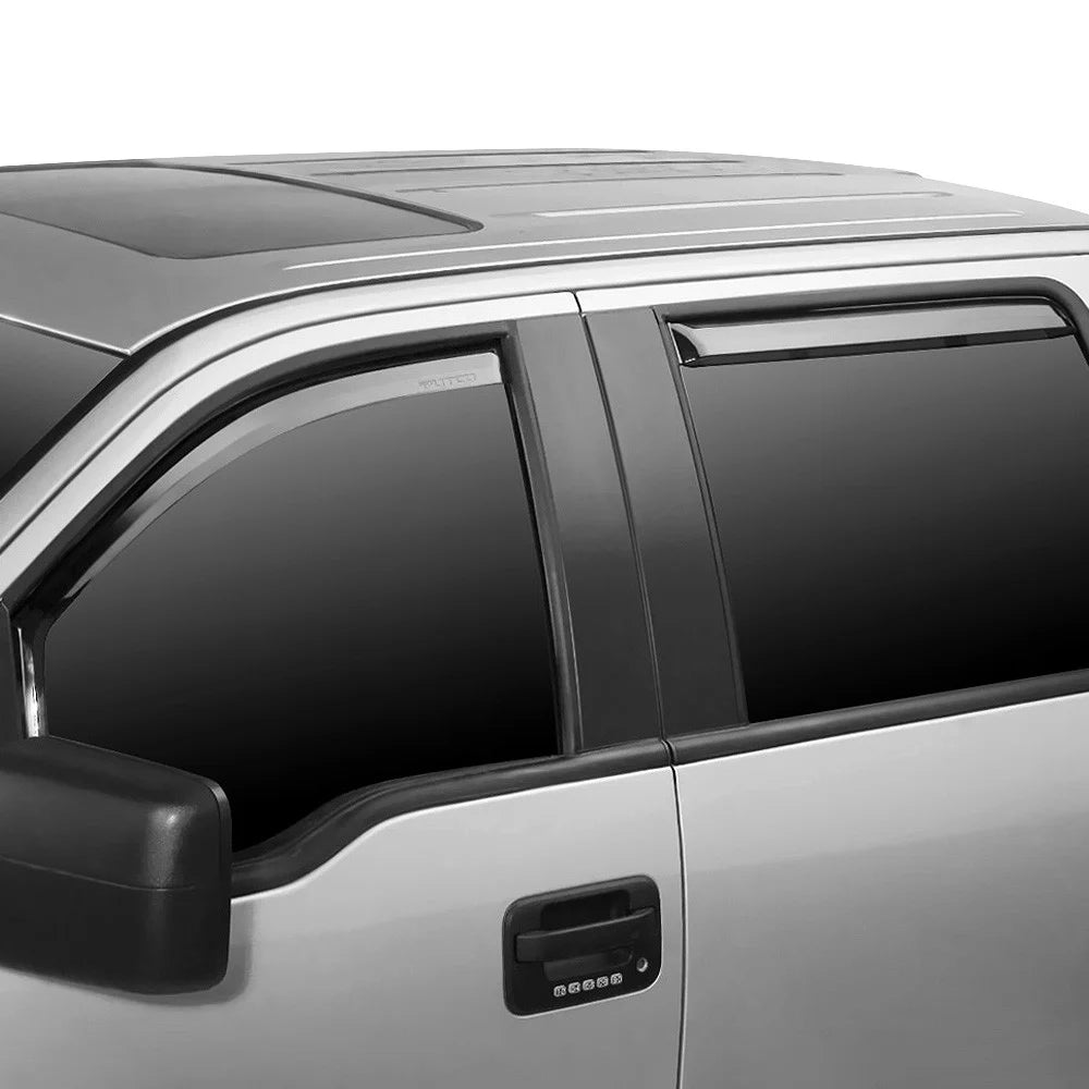 Rainguards: 2005-2006 Ford Pick Up Full Size F150 Supercrew; Element Tinted Window Visors; 4 piece