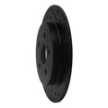R1 09-24 Lexus CT200H Rear Right Drilled & Slotted Black Brake Rotor