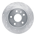 R1 Concepts Brake Rotor Drilled and Slotted Silver Fits Chevrolet Bolt