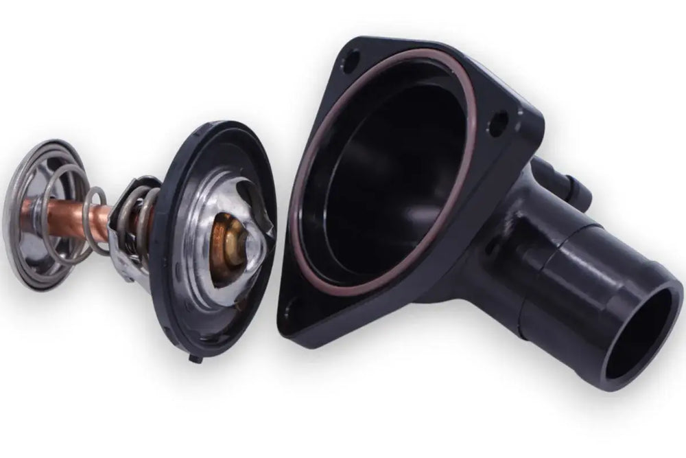 Granatelli 1420 GM LT Billet Thermostat Housing w/180 Deg Thermostat - Black