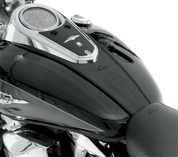 Mustang 07-17 Yamaha V-Star 1200,V-Star 1300 Tourer,V-Star 1300 Deluxe Tank Bib - Black
