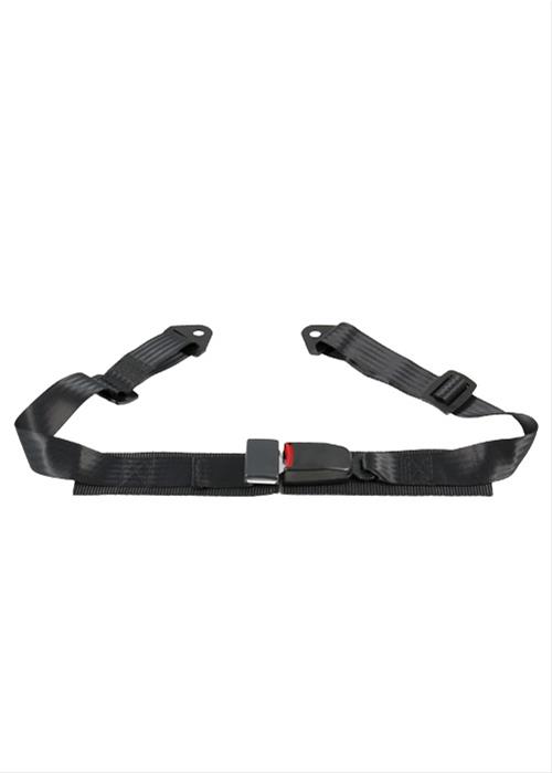 ~(12 lbs. 12X9X3)~ 2in Seat Belts Black Lap Belt Bolt-In (Set of 2)