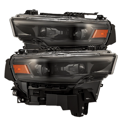 AlphaRex 25-26 Dodge Ram 1500 Luxx LED Proj Headlights -Alpha Black w/Activ Lit/Seq Signal/Switchbk