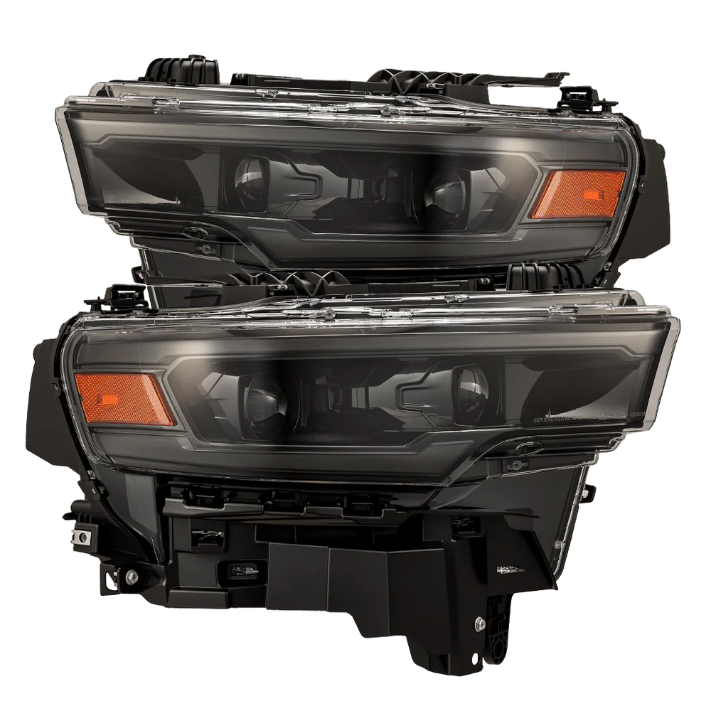AlphaRex 25-26 Dodge Ram 1500 Luxx LED Proj Headlights -Alpha Black w/Activ Lit/Seq Signal/Switchbk
