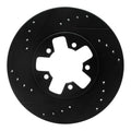 R1 1984-1989 Nissan 200SX Front Left Drilled & Slotted Black Brake Rotor