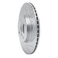 R1 Concepts Brake Rotor Drilled and Slotted Silver Fits Toyota Corolla