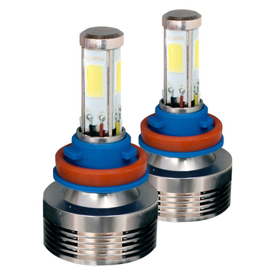 H7 4SIDED PLUGNPLAY LED HEADLIGHT KIT2500 LUX(6000 LUMENS)W/ OEM KELVIN CO