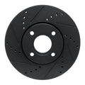 R1 13-16 Ford Ecosport (Mexico) Front Left Drilled & Slotted Black Brake Rotor