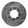 R1 Concepts Brake Rotor Drilled and Slotted Silver Fits Dodge Colt