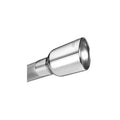 Borla Universal Polished Tip Single Round Rolled Angle-Cut w/Clamp