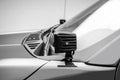 ~(6 lbs. 14X9X8)~ 2018 FORD F150: Hood Hinges LED Light Bar Mounts - By A Pillar - for mounting Two 3 IN Zroadz Cube Pod Work Lights or Similar Style Light - Bolts On to Hood Hinges - Easy Install