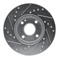 R1 Concepts Brake Rotor Drilled and Slotted Silver Fits Mazda Miata