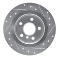 R1 14-25 BMW i3 Rear Left Drilled & Slotted Silver Brake Rotor