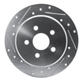 R1 Concepts Brake Rotor Drilled and Slotted Silver Fits Chrysler PT