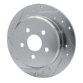 R1 Concepts Brake Rotor Drilled and Slotted Silver Fits Chrysler PT