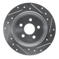 R1 Concepts Brake Rotor Drilled and Slotted Silver Fits Chrysler PT