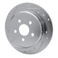 DFC 95-03 Chrysler PT Cruiser Rear Left Drilled & Slotted Silver Brake Rotor