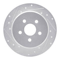 DFC 95-03 Chrysler PT Cruiser Rear Left Drilled & Slotted Silver Brake Rotor