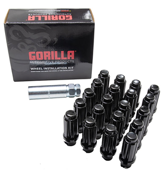 LUG NUTS 20PK 5LUG 141.50 ET SPLINE WIK TRK BLACK GOR