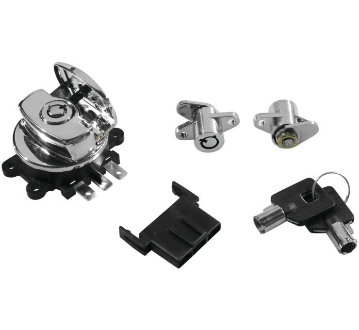 Bikers Choice 99-13 Road King With Hard Bags Chrome Saddlebag Lock Kit